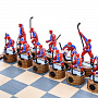 Шахматы деревянные с металлическими фигурами "Хоккей. ЦСКА" 47х47 см, фотография 1. Интернет-магазин ЛАВКА ПОДАРКОВ