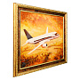 Картина янтарная "Самолет" 30х40 см, фотография 5. Интернет-магазин ЛАВКА ПОДАРКОВ