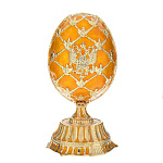 0023808 Традиции ФАБЕРЖЕ ЯЙЦО пасх."ГЕРБ"большое с Часами Н-18-01-14