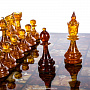 Шахматы с инкрустацией и фигурами из янтаря "Жемчужина" 43х43 см, фотография 4. Интернет-магазин ЛАВКА ПОДАРКОВ