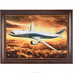 Янтарная картина "Самолет МС-21" 