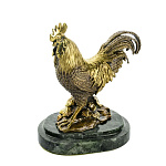 0033613 Бронза Статуэтка "ПЕТУХ" Символ 2017г. на камне  8*11см  (4.283)