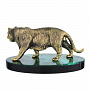 Бронзовая скульптура на малахитовой подставке "Тигр", фотография 2. Интернет-магазин ЛАВКА ПОДАРКОВ