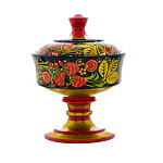 0039707 Хохлома Ваза для варенья 140*110 (Высшая категория) 04080140110