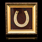 Панно "Подкова на счастье". Златоуст 15х15 см