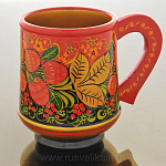 0013585/Ф/10*7,5-10см Хохлома КРУЖКА выс. 10*7,5-10см 