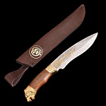 9765/С Златоуст Оружие сувенирное НОЖНС30 (укр.ручка гол.Медведя, шпон,фианиты)