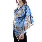  Сувенирный платок ЖЕМЧУЖИНА КРЫМА 90*90см состав:шелк70% вискоза30% МД НиныРучкиной