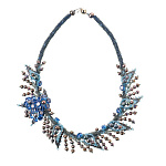 Колье из бисера и натурального камня "Лиана"