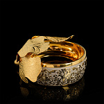 0016065 Златоуст ПЕПЕЛЬНИЦА (дубовый листок),позолота, П/У