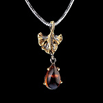 823927/2,0 г  Серебро 925* ПОДВЕСКА  вст.Янтарь 