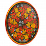 Деревянное панно-тарелка с росписью. Хохлома 40х40 см, фотография 3. Интернет-магазин ЛАВКА ПОДАРКОВ