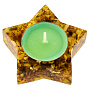 Подсвечник из янтаря "Звезда", фотография 1. Интернет-магазин ЛАВКА ПОДАРКОВ