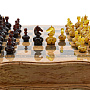 Шахматы из карельской березы с фигурами из янтаря 53х53 см, фотография 5. Интернет-магазин ЛАВКА ПОДАРКОВ