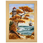 0076418-18*24 (15*21)см ПАННО настенной ПЕЙЗАЖ № 9 (янтарная крошка)