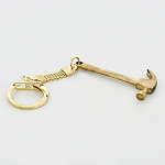 0022155 Бронза БРЕЛОК "Гвоздодёр-молоток" 2,5*3см