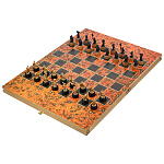 Шахматы деревянные малые "Галлы и римляне" 50х35 см