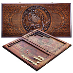 0039577/GU060 НАРДЫ резные "ЗОДИАК КОЗЕРОГ" Ustyyan