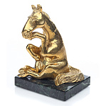 25409 Бронза Статуэтка "Мыслитель" Змеевик 