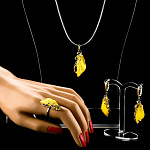 0025389 Серебро 925 КОМПЛЕКТ кольцо3,33; подвеска3,03, серьги6,26