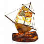 Статуэтка из янтаря "Корабль одномачтовый", фотография 3. Интернет-магазин ЛАВКА ПОДАРКОВ