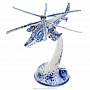 Скульптура "Ударный вертолет «Черная акула»" Гжель, фотография 3. Интернет-магазин ЛАВКА ПОДАРКОВ