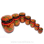 6335/136 Хохлома Набор БОЧОНКОВ 7 предметов. 