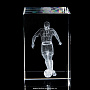 Лазерная графика куб "Футболист", фотография 1. Интернет-магазин ЛАВКА ПОДАРКОВ