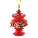 0048282/7см Нат.дерево ЕЛОЧНЫЙ САМОВАРЧИК ЖОСТОВО