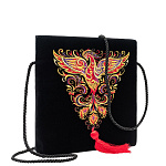 -2000357194061 Сумка "Феникс" бархат Разм. 22*21*4 Мод. 958 Рис. 2687 АР, (Т00028196) бархат 