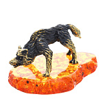 0045482/1284 Сувенир Волк Маленький на охоте Сувенир (коньячный)